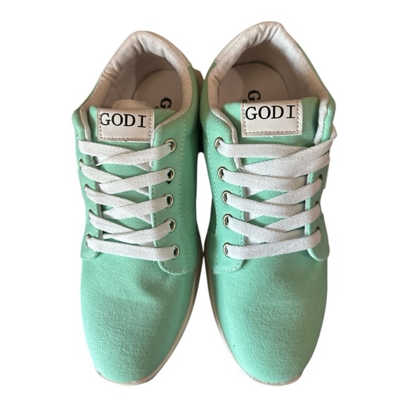 GODI CCCXIII Edsel Low Top Sneakers | Mint Green |New | Unisex - Picture 3 of 7